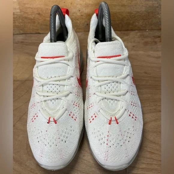 Nike Air VaporMax 2023 Flyknit Womens Size 6.5 Shoes Sneakers Sail Track Red - Picture 3 of 10